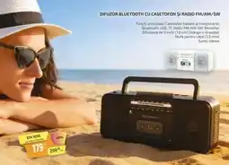 Carrefour Difuzor Bluetooth cu Casetofon și Radio FM/AM/SW Ofertă