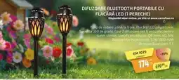 Carrefour Difuzoare Bluetooth Portabile cu Flacără LED (1 pereche) Ofertă