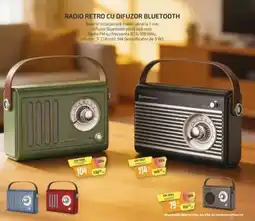 Carrefour Radio Retro cu Difuzor Bluetooth (Verde) Ofertă