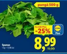 Lidl Spanac Ofertă