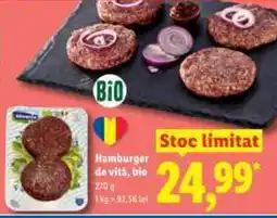 Lidl Hamburger de vită, bio Ofertă