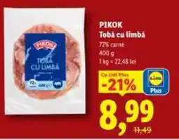 Lidl PIKOK Tobă cu limbă Ofertă