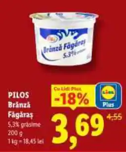 Lidl PILOS Brânză Făgăraş Ofertă
