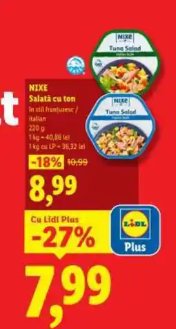 Lidl NIXE Salată cu ton Ofertă