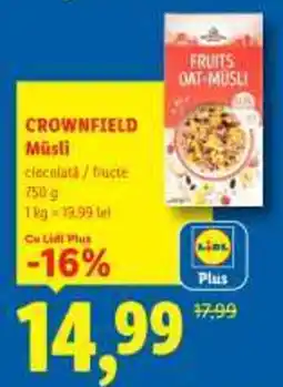 Lidl CROWNFIELD Müsli Ofertă