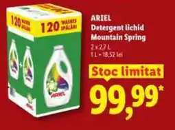 Lidl ARIEL Detergent lichid Mountain Spring Ofertă