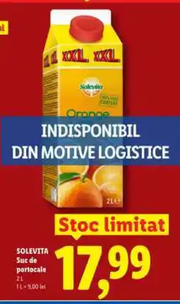 Lidl SOLEVITA Suc de portocale Ofertă