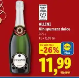 Lidl ALLINI Vin spumant dulce Ofertă