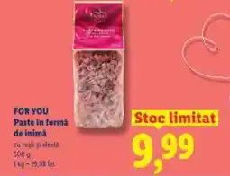 Lidl FOR YOU Paste in formá de inimă Ofertă