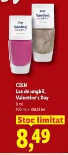 Lidl CIEN Lac de unghii, Valentine's Day Ofertă