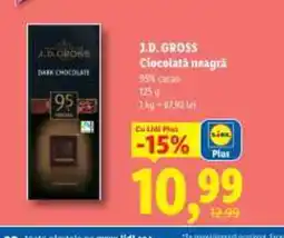 Lidl J.D GROSS Ciocolată neagra Ofertă
