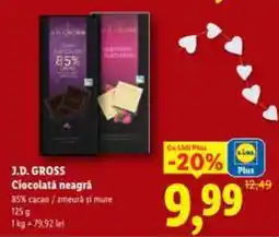 Lidl J.D. GROSS Ciocolată neagră Ofertă