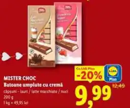 Lidl MISTER CHOC Batoane umplute cu cremă Ofertă