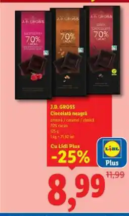 Lidl J.D. GROSS Ciocolată neagră Ofertă
