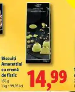 Lidl Biscuiti Amorettini cu cremă de fistic Ofertă