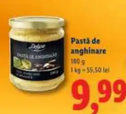 Lidl Pastá de anghinare Ofertă