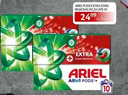 Unicarm Ariel pods extra stain removal plus caps 10 Ofertă