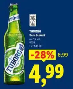 Lidl TUBORG Bere blondă Ofertă