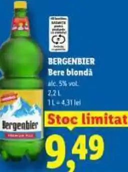 Lidl BERGENBIER Bere blonda Ofertă