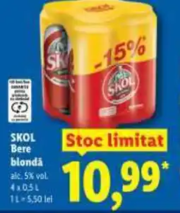 Lidl SKOL Bere blonda Ofertă