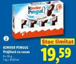 Lidl KINDER PINGUI Prăjitură cu cacao Ofertă