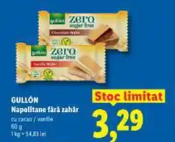 Lidl GULLON Napolitane fárá zahár Ofertă