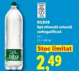 Lidl BILBOR Apa minerală naturală carbogazificată Ofertă