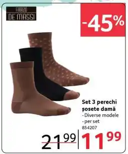 Selgros Set 3 perechi șosete damă Ofertă