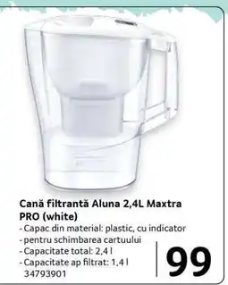 Selgros Cană filtrantă Aluna 2,4L Maxtra PRO (white) Ofertă