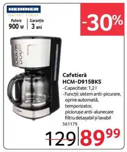 Selgros Cafetieră HCM-D915BKS Ofertă