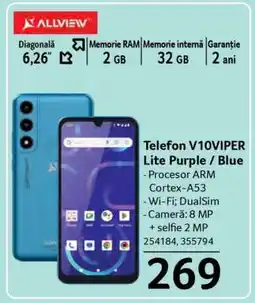 Selgros Telefon V10VIPER Lite Purple / Blue Ofertă
