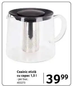 Selgros Ceainic sticlă cu capac 1,5 l Ofertă
