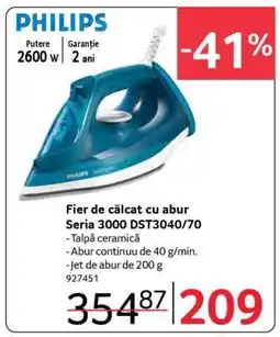 Selgros Fier de călcat cu abur Seria 3000 DST3040/70 Ofertă