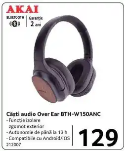 Selgros Căști Audio Over Ear BTH-W150ANC Ofertă