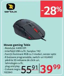 Selgros Mouse gaming Tobis Ofertă