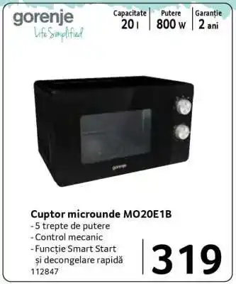 Selgros Cuptor microunde MO20E1B Ofertă