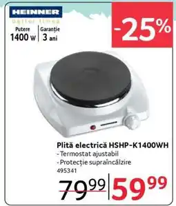 Selgros Plită electrică HSHP-K1400WH Ofertă