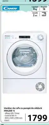 Selgros Uscător de rufe cu pompă de căldură H9A2DE-S Ofertă