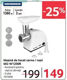 Selgros Mașină de tocat carne / roșii MG-W1200R Ofertă