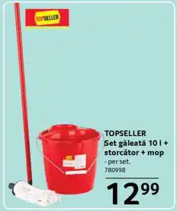 Selgros TOPSELLER Set găleată 10 l + storcător + mop Ofertă