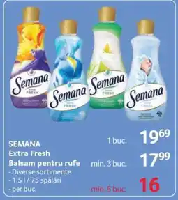 Selgros SEMANA Extra Fresh Balsam pentru rufe Ofertă