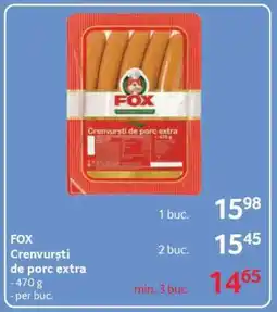 Selgros FOX Crenvursti de porc extra Ofertă