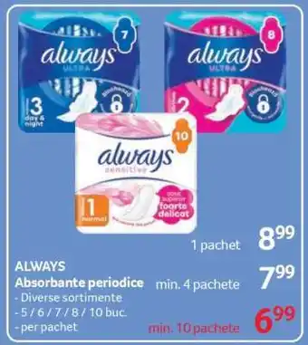 Selgros ALWAYS ABSORBANTE PERIODICE Ofertă
