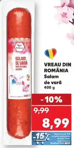 Kaufland VREAU DIN ROMÂNIA Salam de vară Ofertă