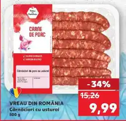 Kaufland VREAU DIN ROMÂNIA Cârnațiori cu usturoi Ofertă