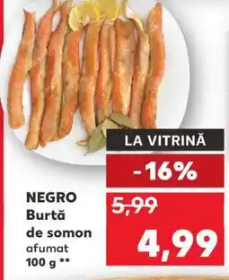 Kaufland NEGRU Burtă de somon afumat 100 g Ofertă