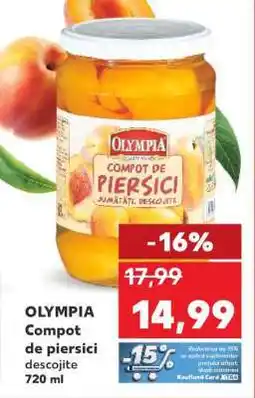 Kaufland OLYMPIA Compot de piersici descojite 720 ml Ofertă