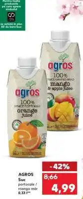 Kaufland AGROS Suc portocale / mango măr Ofertă