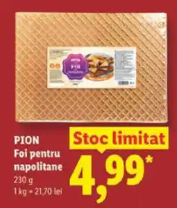 Lidl PION Foi pentru napolitane Ofertă