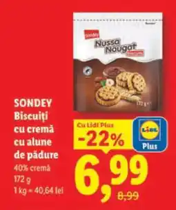 Lidl SONDEY Biscuiți cu cremă cu alune de pădure Ofertă